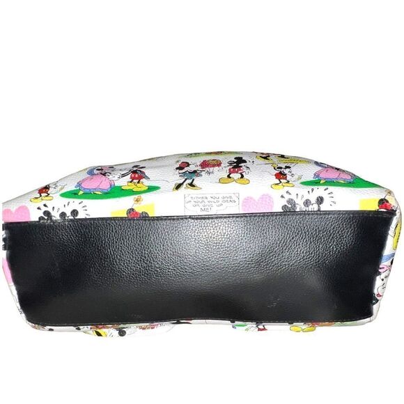 Disney adorable white satchel with black handles and whimsical Disney ca… - Picture 8 of 13